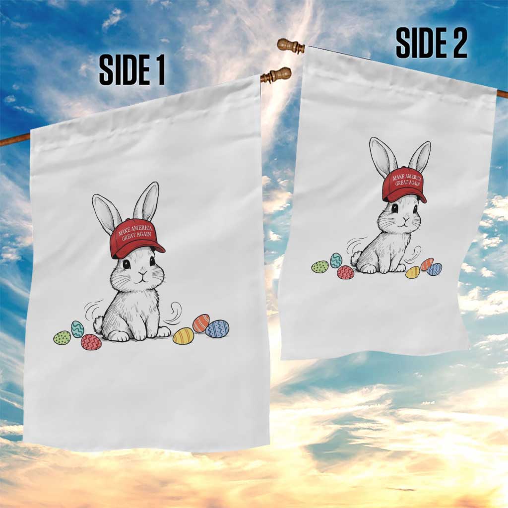 Funny Easter Bunny Wearing Hat American Garden Flag TS14 Print Your Wear