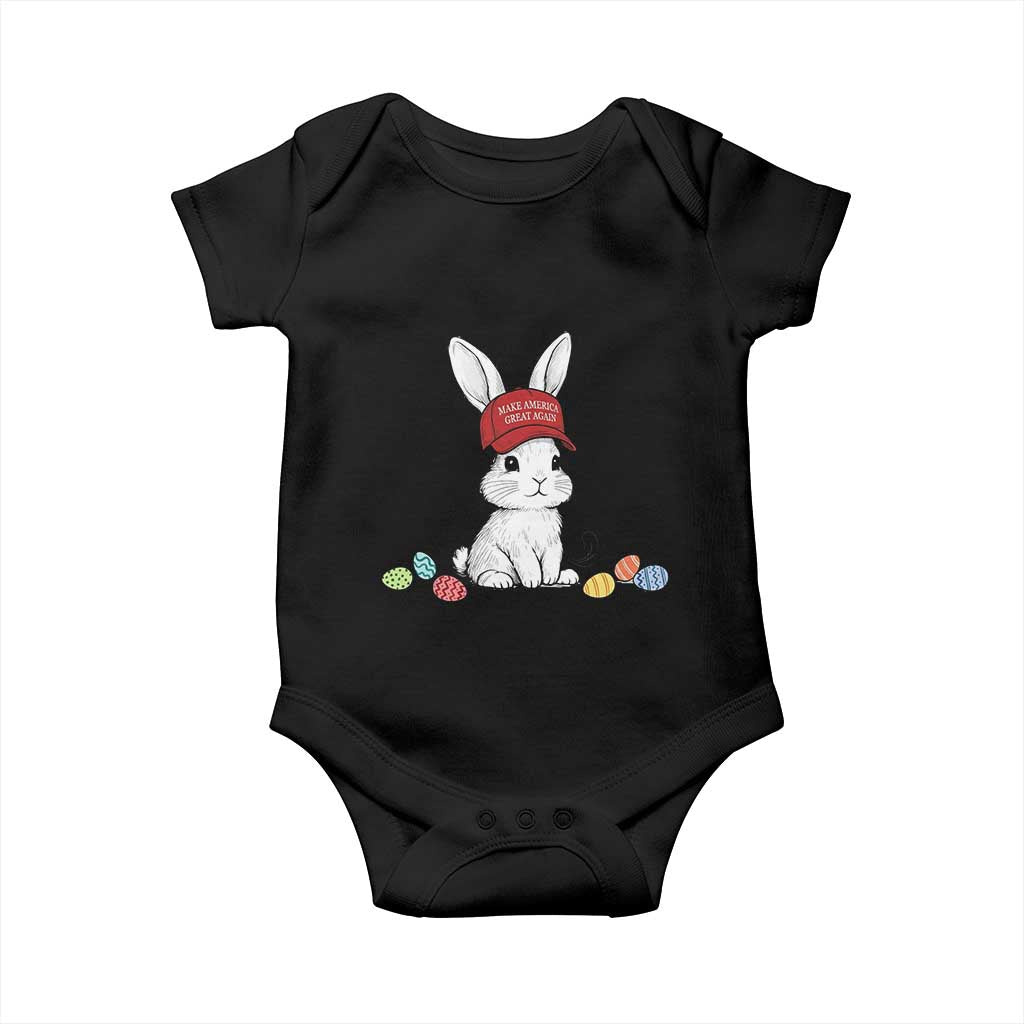 Funny Easter Bunny Wearing Hat American Baby Onesie TS14 Black Print Your Wear