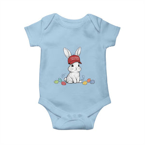 Funny Easter Bunny Wearing Hat American Baby Onesie TS14 Light Blue Print Your Wear