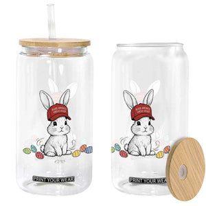 Funny Easter Bunny Wearing Hat American Glass Can TS14 Print Your Wear