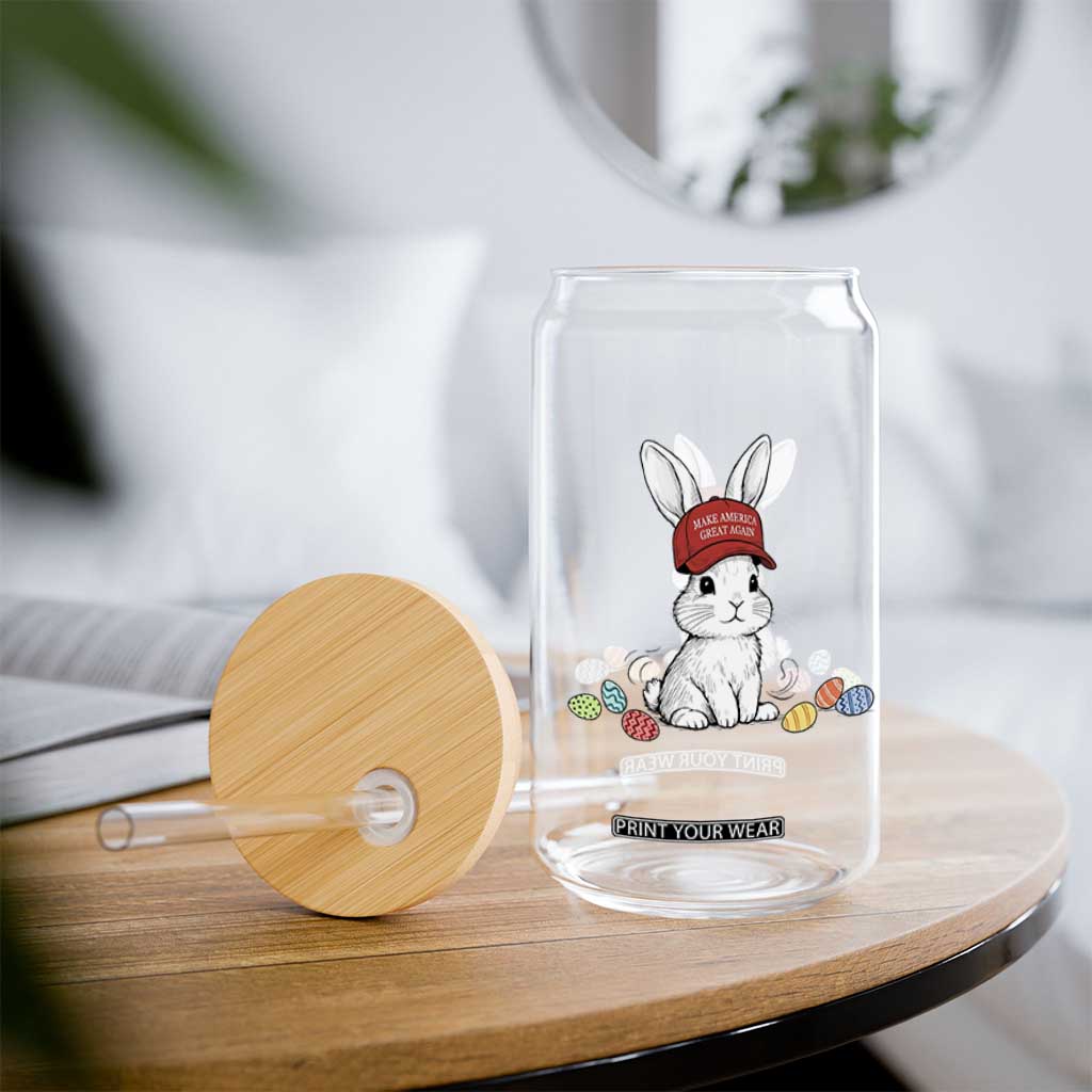 Funny Easter Bunny Wearing Hat American Glass Can TS14 Print Your Wear