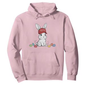Funny Easter Bunny Wearing Hat American Hoodie TS14 Light Pink Print Your Wear