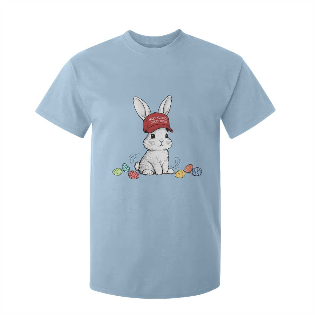 Funny Easter Bunny Wearing Hat American T Shirt For Kid TS14 Light Blue Print Your Wear