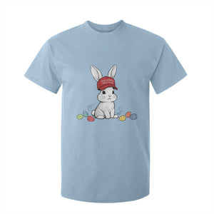 Funny Easter Bunny Wearing Hat American T Shirt For Kid TS14 Light Blue Print Your Wear