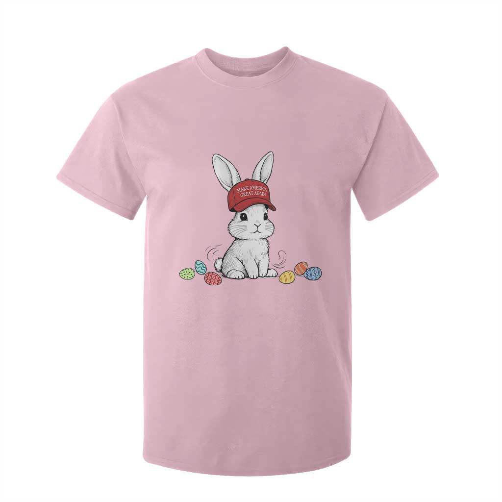Funny Easter Bunny Wearing Hat American T Shirt For Kid TS14 Light Pink Print Your Wear