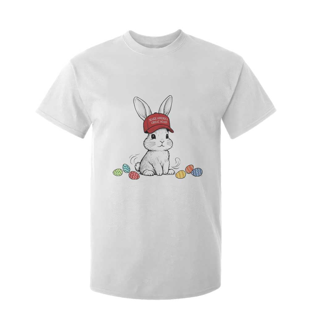 Funny Easter Bunny Wearing Hat American T Shirt For Kid TS14 White Print Your Wear