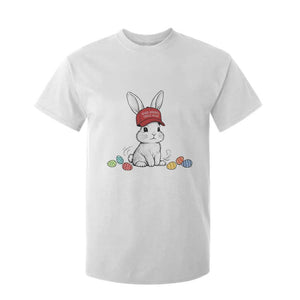 Funny Easter Bunny Wearing Hat American T Shirt For Kid TS14 White Print Your Wear