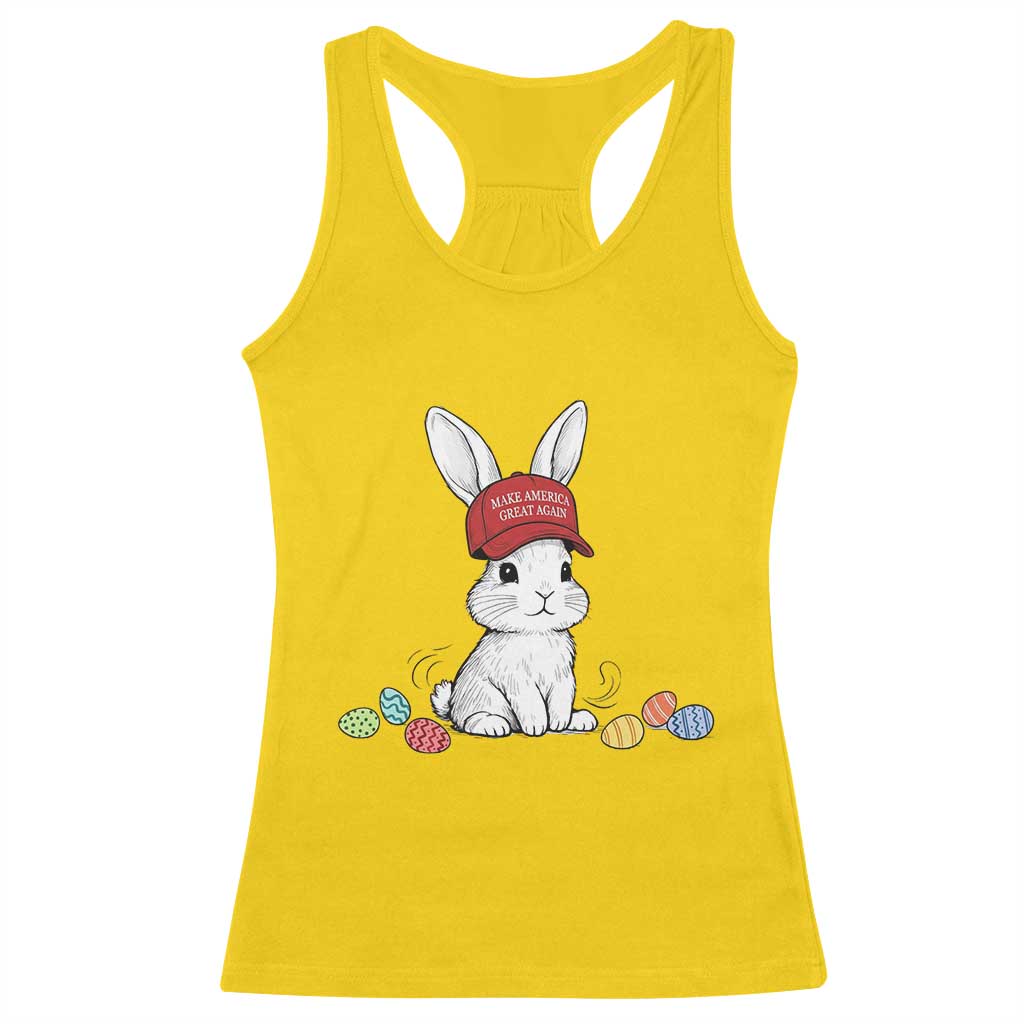 Funny Easter Bunny Wearing Hat American Racerback Tank Top TS14 Daisy Print Your Wear