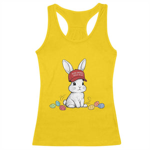 Funny Easter Bunny Wearing Hat American Racerback Tank Top TS14 Daisy Print Your Wear