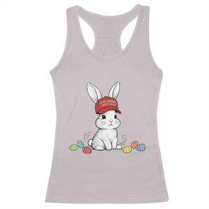 Funny Easter Bunny Wearing Hat American Racerback Tank Top TS14 Ice Gray Print Your Wear
