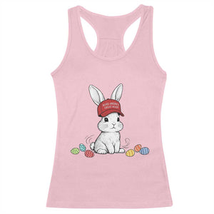 Funny Easter Bunny Wearing Hat American Racerback Tank Top TS14 Light Pink Print Your Wear