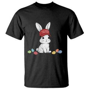 Funny Easter Bunny Wearing Hat American T Shirt TS14 Black Print Your Wear