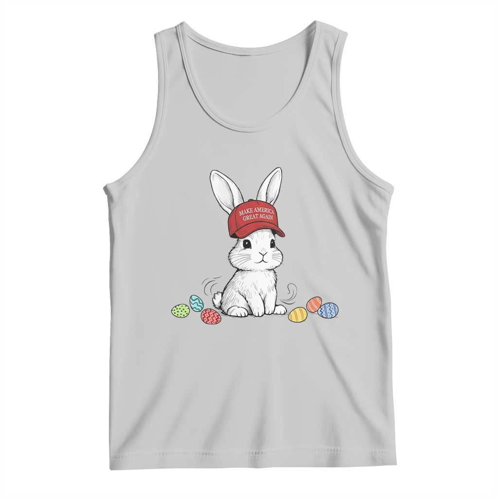 Funny Easter Bunny Wearing Hat American Tank Top TS14 Ash Print Your Wear