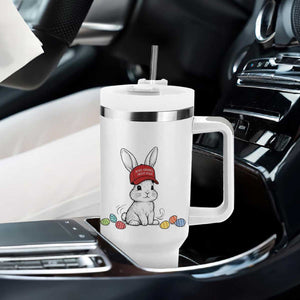 Funny Easter Bunny Wearing Hat American Tumbler With Handle TS14 Print Your Wear