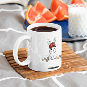 Funny Easter Bunny Wearing Hat American Coffee Mug TS14 Print Your Wear