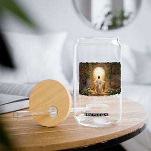 He Is Not Here He Has Risen Glass Can Easter Christian Jesus TS14 Print Your Wear