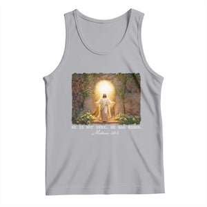 He Is Not Here He Has Risen Tank Top Easter Christian Jesus TS14 Athletic Heather Print Your Wear