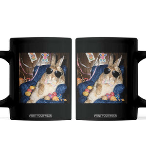 Funny Easter Bunny Sunglasses Graphic Coffee Mug TS14 Black Print Your Wear