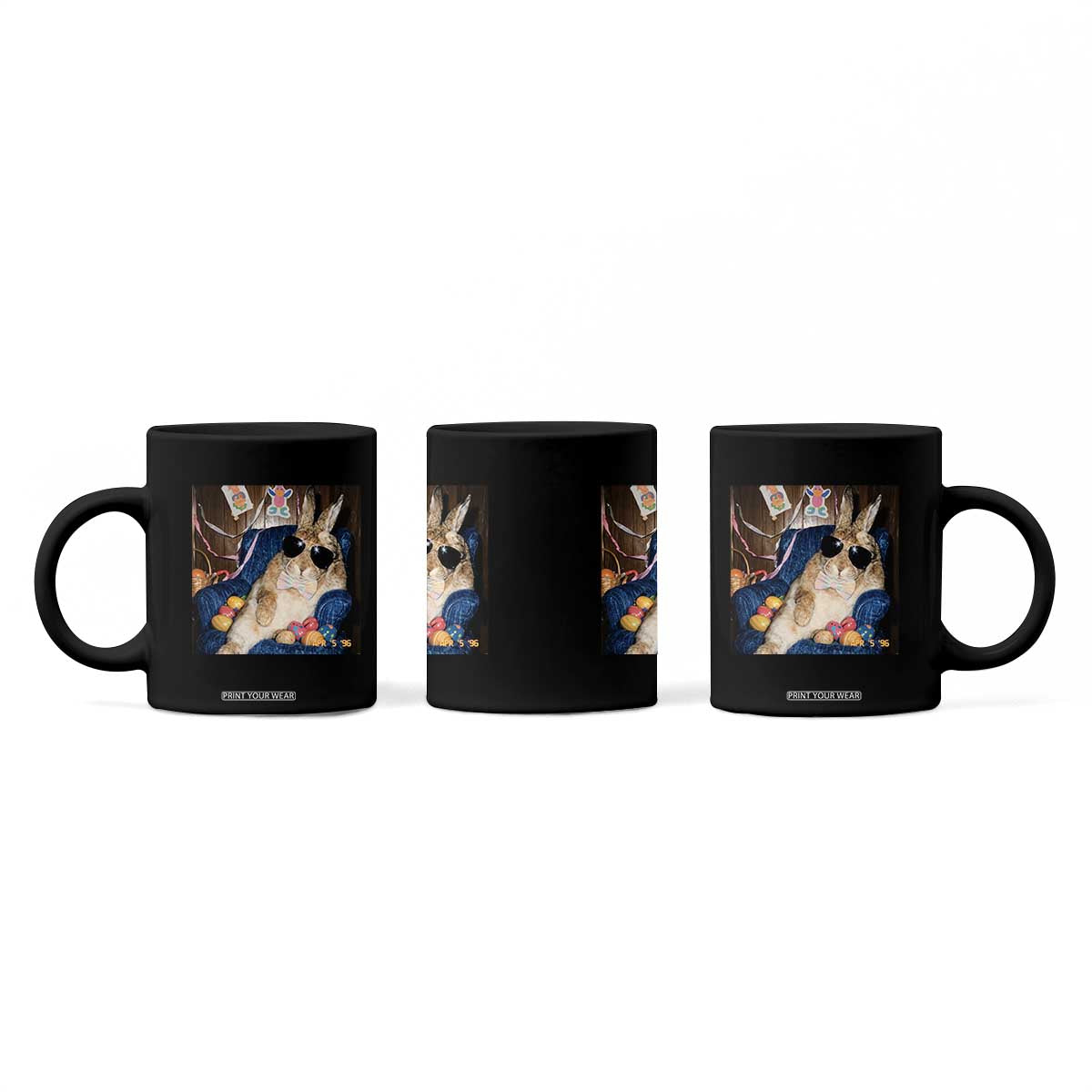 Funny Easter Bunny Sunglasses Graphic Coffee Mug TS14 Print Your Wear