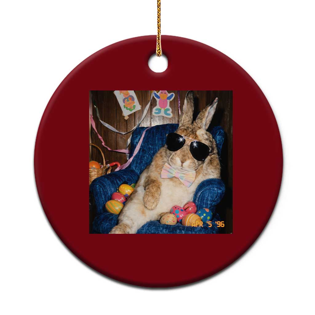 Funny Easter Bunny Sunglasses Graphic Ceramic Ornament TS14 1pc Red Print Your Wear