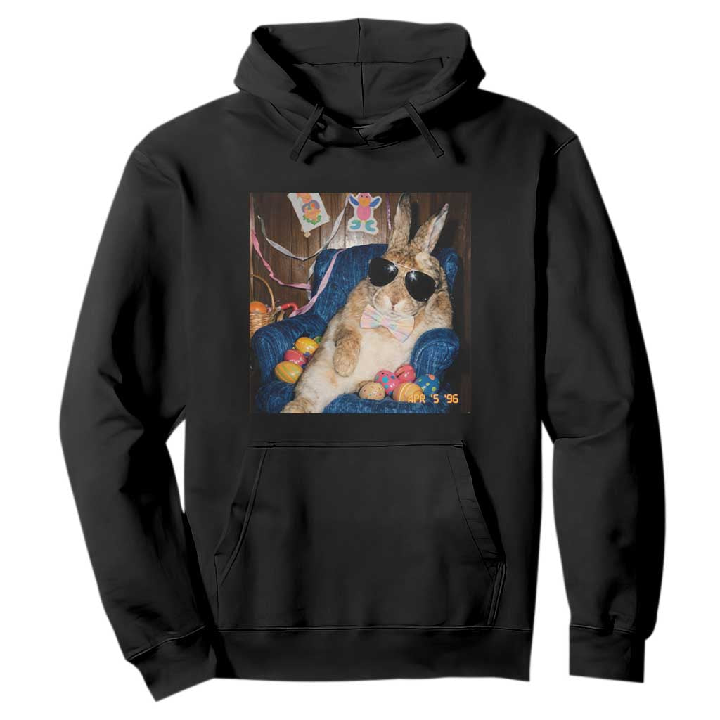 Funny Easter Bunny Sunglasses Graphic Hoodie TS14 Black Print Your Wear