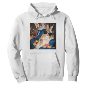 Funny Easter Bunny Sunglasses Graphic Hoodie TS14 White Print Your Wear