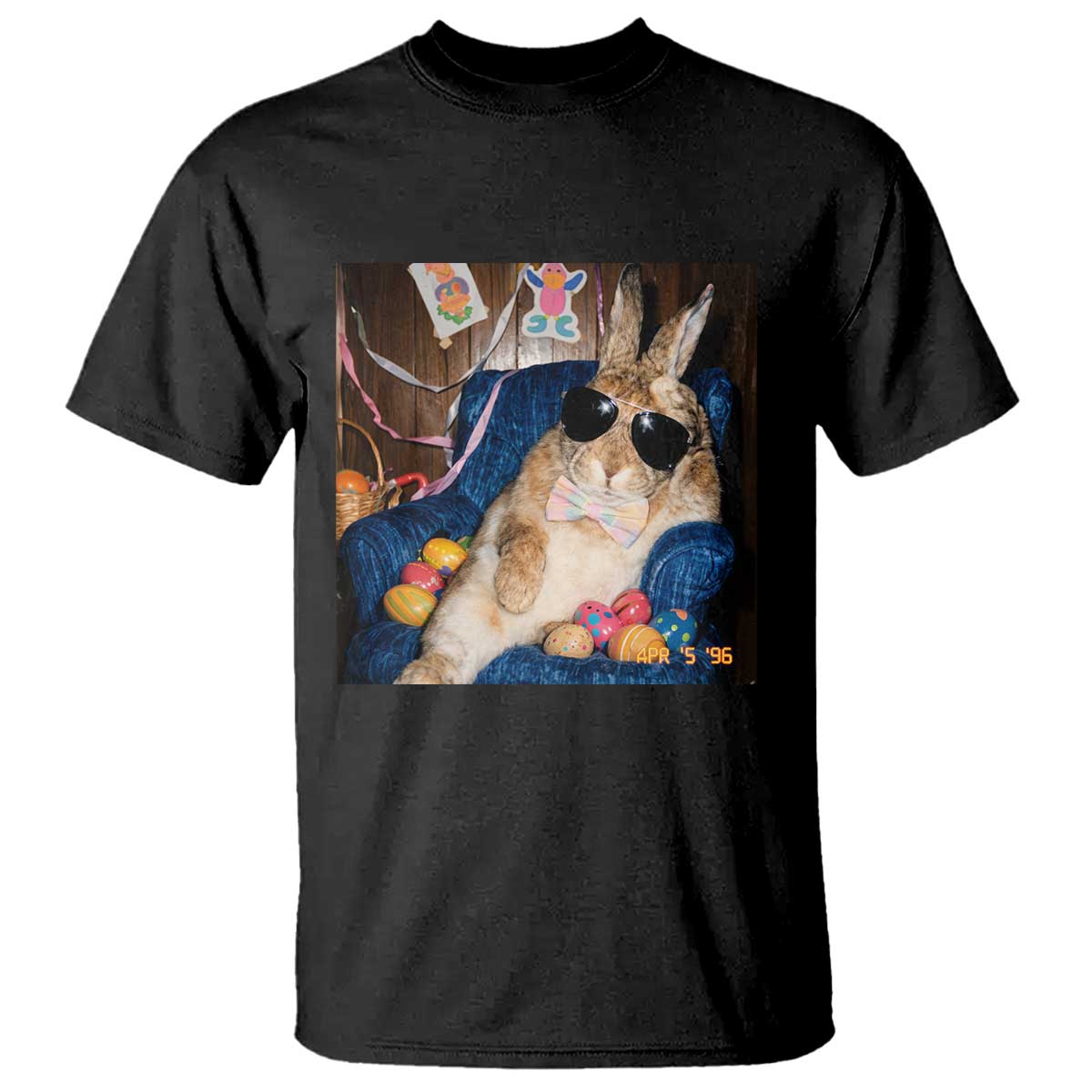 Funny Easter Bunny Sunglasses Graphic T Shirt TS14 Black Print Your Wear