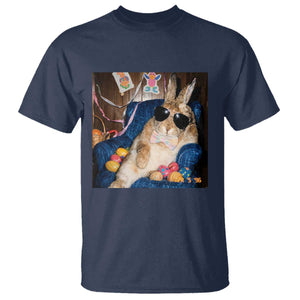 Funny Easter Bunny Sunglasses Graphic T Shirt TS14 Navy Print Your Wear