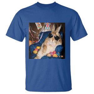 Funny Easter Bunny Sunglasses Graphic T Shirt TS14 Royal Blue Print Your Wear