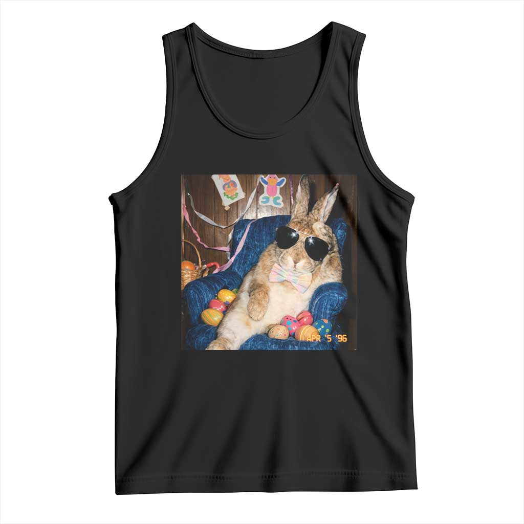 Funny Easter Bunny Sunglasses Graphic Tank Top TS14 Black Print Your Wear