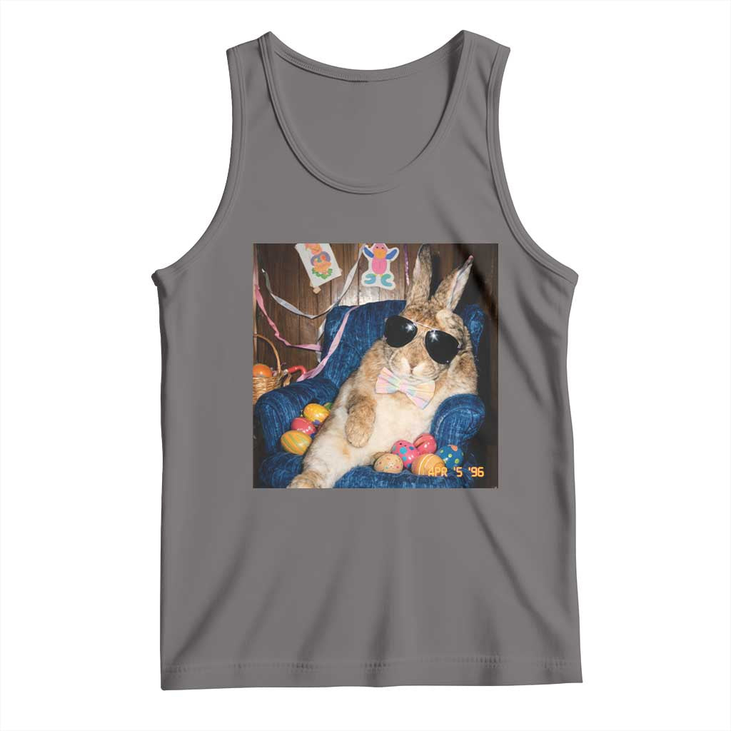 Funny Easter Bunny Sunglasses Graphic Tank Top TS14 Deep Heather Print Your Wear