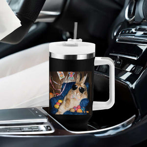 Funny Easter Bunny Sunglasses Graphic Tumbler With Handle TS14 Print Your Wear