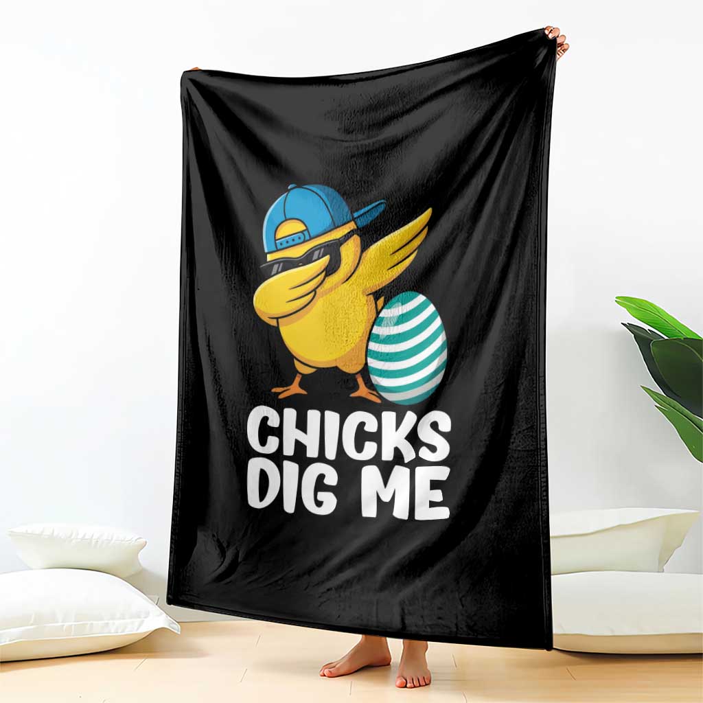 Easter Chicks Dig Me Throw Blanket Cute Chicken Dabbing Egg Hunt Toddler TS14 Print Your Wear