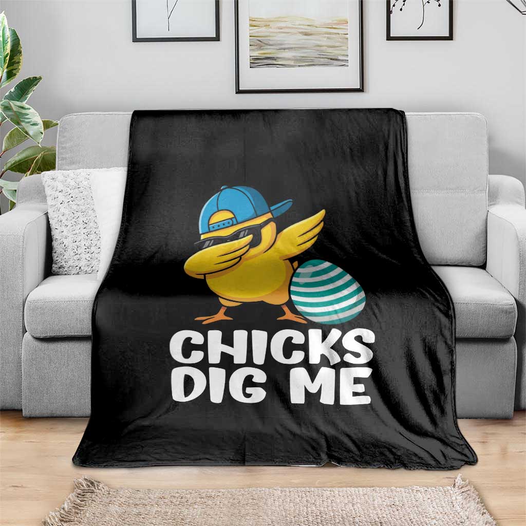 Easter Chicks Dig Me Throw Blanket Cute Chicken Dabbing Egg Hunt Toddler TS14 Print Your Wear