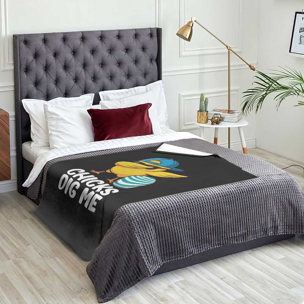 Easter Chicks Dig Me Throw Blanket Cute Chicken Dabbing Egg Hunt Toddler TS14 Print Your Wear