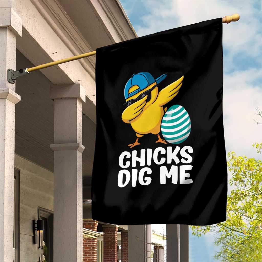 Easter Chicks Dig Me Garden Flag Cute Chicken Dabbing Egg Hunt Toddler TS14 Print Your Wear