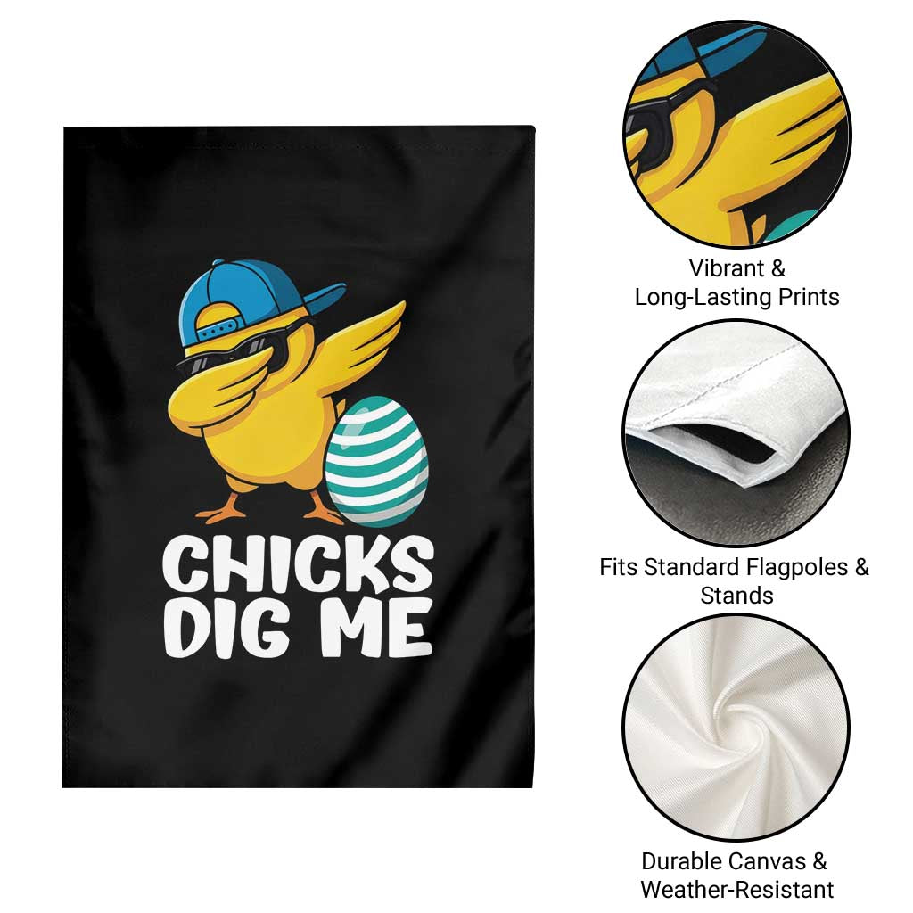Easter Chicks Dig Me Garden Flag Cute Chicken Dabbing Egg Hunt Toddler TS14 Print Your Wear