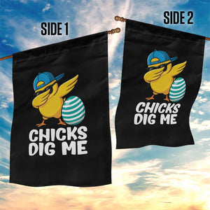 Easter Chicks Dig Me Garden Flag Cute Chicken Dabbing Egg Hunt Toddler TS14 Print Your Wear