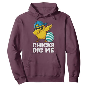 Easter Chicks Dig Me Hoodie Cute Chicken Dabbing Egg Hunt Toddler TS14 Maroon Print Your Wear