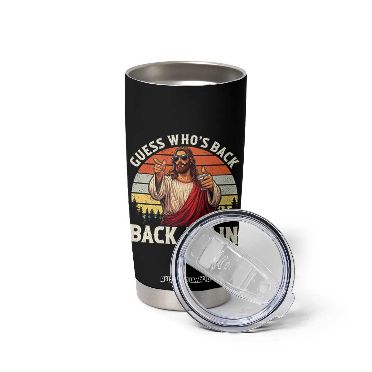Funny Jesus Easter Tumbler Cup Guess Who's Back? Back Again Easter TS14 Print Your Wear