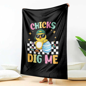 Chicks Dig Me Throw Blanket Funny Easter Chick TS14 Print Your Wear