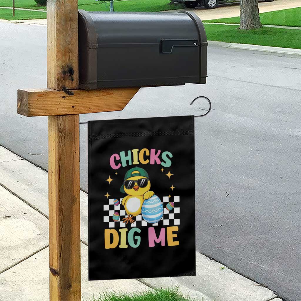 Chicks Dig Me Garden Flag Funny Easter Chick TS14 Print Your Wear