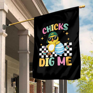 Chicks Dig Me Garden Flag Funny Easter Chick TS14 Print Your Wear