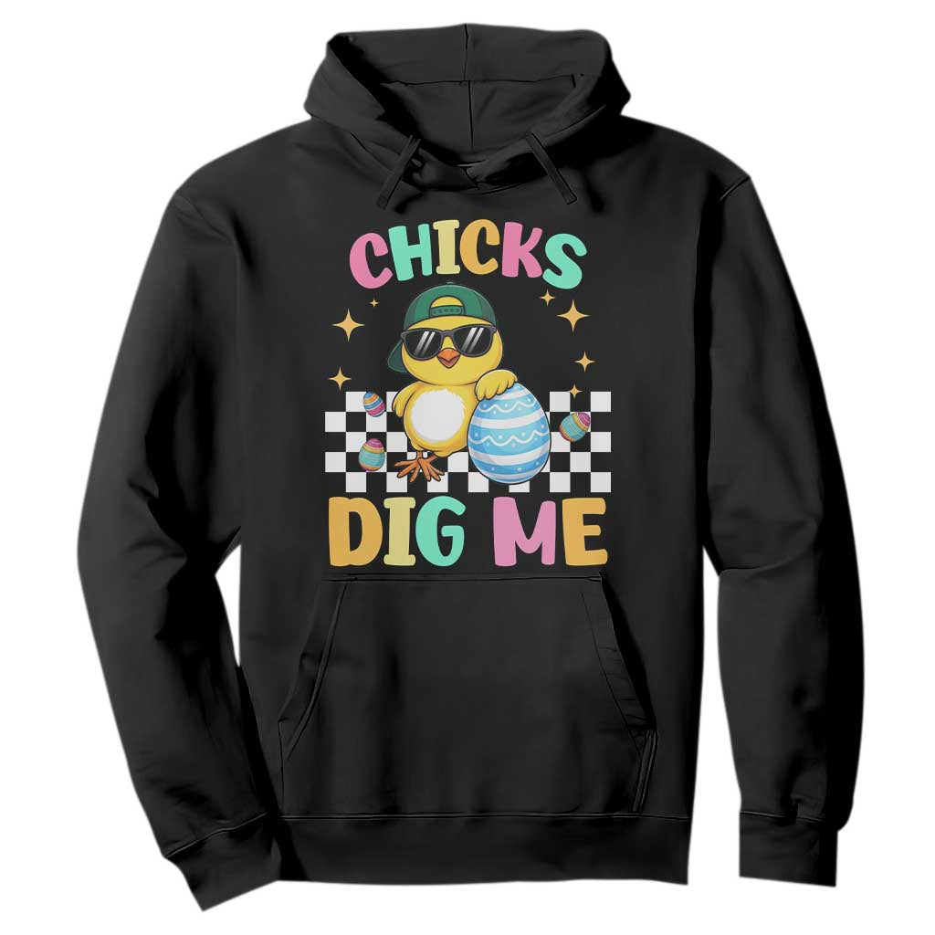 Chicks Dig Me Hoodie Funny Easter Chick TS14 Black Print Your Wear