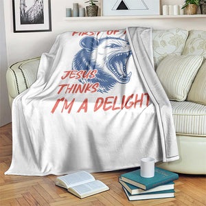 First of All Jesus Thinks I'm A Delight Throw Blanket Funny Opossum Christian TS14 Print Your Wear