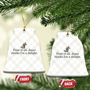 Funny Christian Raccoon Ceramic Ornament Sarcastic Jesus Thinks I'm A Delight TS14 Print Your Wear