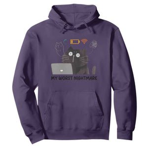 My Worst Nightmare Hoodie Funny Cat Gaming Wifi Loading Hurmor TS14 Purple Print Your Wear
