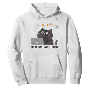 My Worst Nightmare Hoodie Funny Cat Gaming Wifi Loading Hurmor TS14 White Print Your Wear
