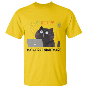 My Worst Nightmare T Shirt Funny Cat Gaming Wifi Loading Hurmor TS14 Daisy Print Your Wear