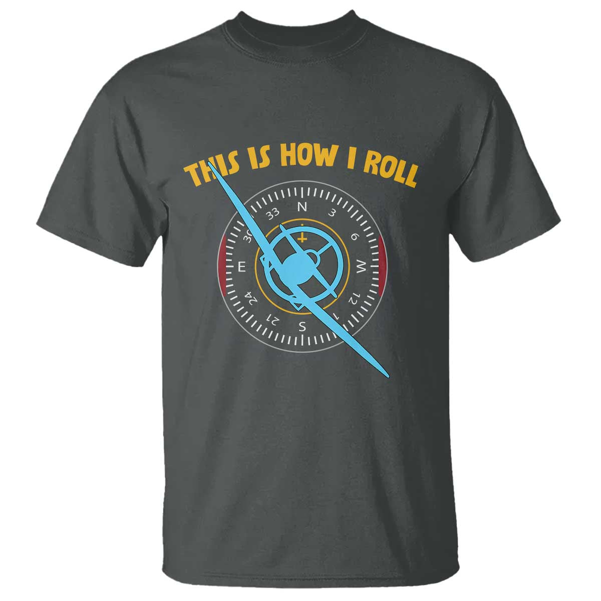 Funny Pilot Aviation Airplane T Shirt This Is How We Roll TS14 Dark Heather Print Your Wear